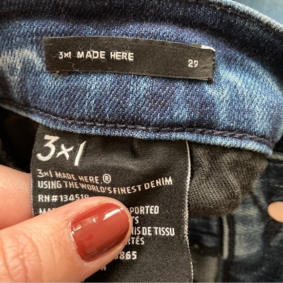 3X1 Jeans NYC Gallia Denim Flare Jeans Cropped Size 29 - Picture 12 of 16